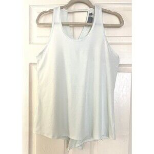 Athleta Essence Tie Tank Top Sz M Mint Green Criss-Cross Back Yoga Training NWT